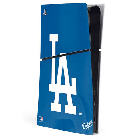MLB Los Angeles Dodgers - Solid Distressed PS5 Slim Digital Edition Console Skin